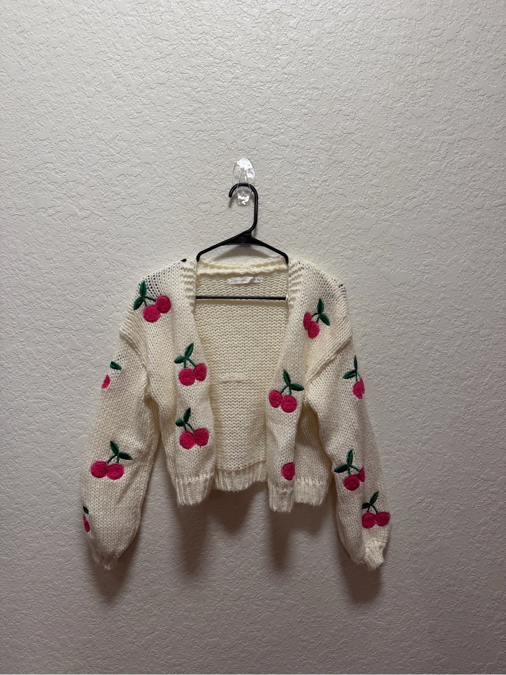 Altar'd State Cherry Embroidered Cardigan